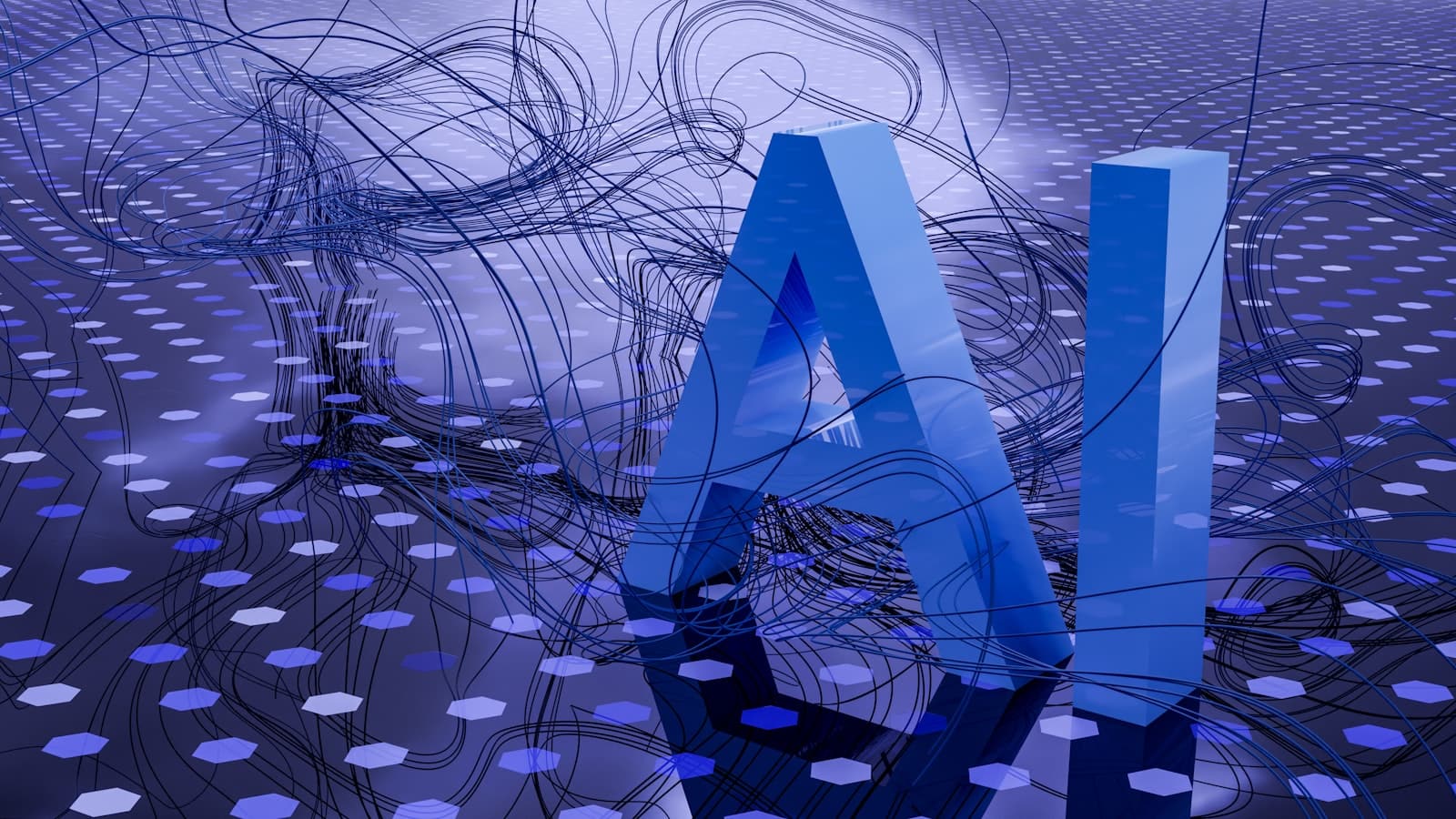 Abstract visual representing AI models applied to property data
