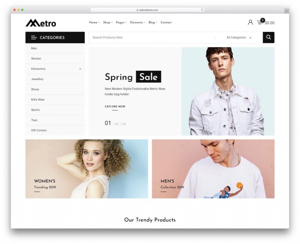 Metro E-commerce theme